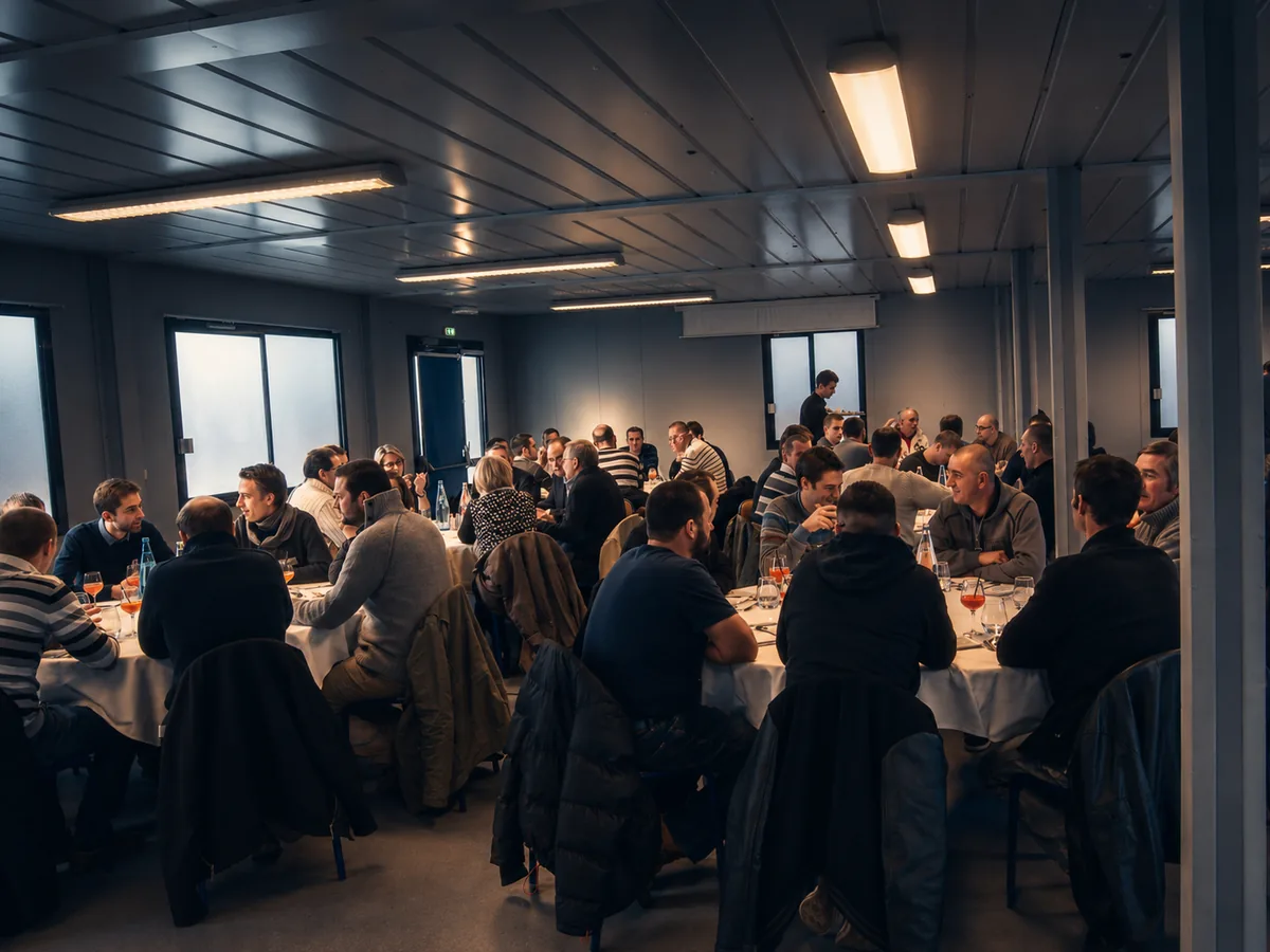 Un repas de groupe dans un espace privatisé de La Coupole